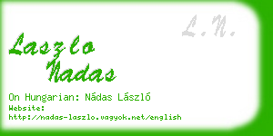 laszlo nadas business card