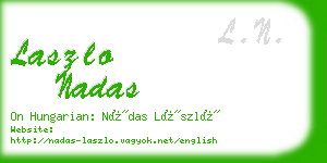 laszlo nadas business card